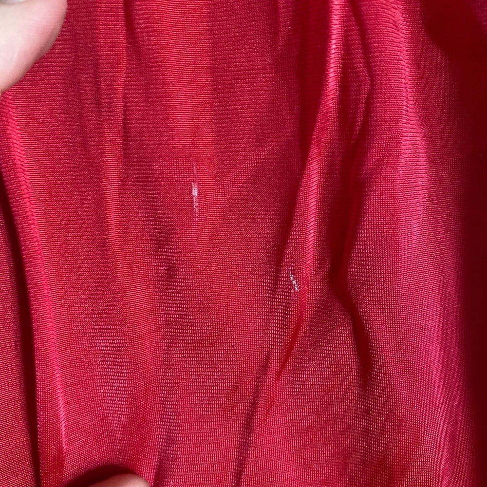 Vintage ShadowLine Red Button Up Robe - Picture 8 of 8